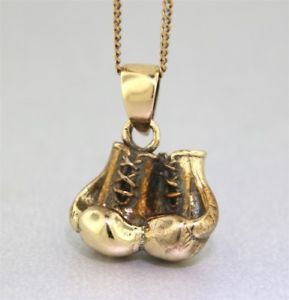 【送料無料】ネックレス　イエローゴールドボクシンググローブペンダントｋゴールドブランドyellow gold boxing gloves pendant guaranteed solid 9k gold brand｜hokushin