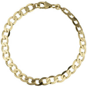 【送料無料】ネックレス ゴールドイエローチェーンブレスレット6,6mm curb chain bracelet made of 333 gold yellow 19cm|hokushin