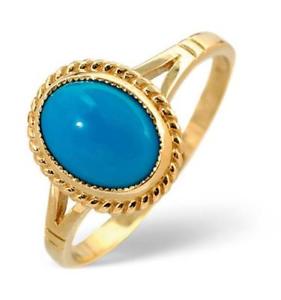 【送料無料】ネックレス　ターコイズイエローゴールドリングturquoise 16ct 9ct yellow gold ring｜hokushin