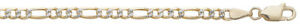 【送料無料】ネックレス イエローゴールドフィガロチェーン9ct yellow gold figaro pave chain|hokushin