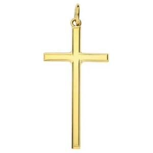 【送料無料】ネックレス　9ctイェローゴールドクロス 33glarge 9ct yellow gold framed edge cross 33g｜hokushin