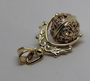 【送料無料】ネックレス スピナーペンダントkaedesigns genuine heavy 9ct 9k solid yellow gold filigree spinner pendant|hokushin