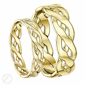 【送料無料】ネックレス イエローゴールドハンドメイドセルティック9ct yellow gold hand made celtic wedding ring 5mm 6mm|hokushin