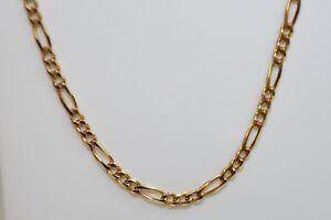 【送料無料】ネックレス イエローゴールドフィガロチェーンインチ18ct yellow gold figaro chain 20 inch|hokushin