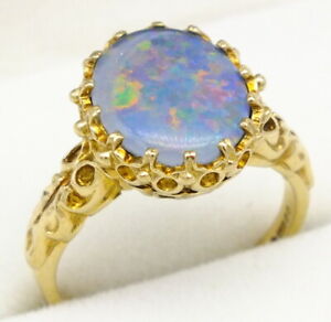 【送料無料】ネックレス オパールリングゴールドサイズopal ring 9ct gold size is approx us 65 or uk n|hokushin