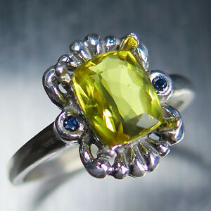 【送料無料】ネックレス ベリルスターリングシルバーサファイア25ct natural heliodor beryl amp;blue sapphires sterling 925 silver engagement ring|hokushin