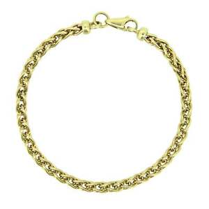 【送料無料】ネックレス　イエローゴールドブレスレットhallmarked 4mm wide 9ct yellow gold fancy 75 bracelet 105g｜hokushin
