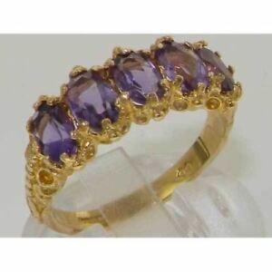 【送料無料】ネックレス　ビクトリアソリッドゴールドアメジストリングvictorian design solid 9ct gold amethyst ring｜hokushin 59,939円