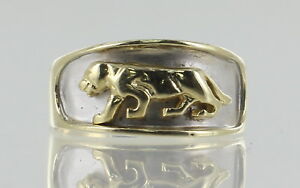 【送料無料】ネックレス イエローホワイトゴールドジャガーリング14ct yellow and white gold jaguar ring