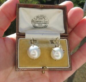 【送料無料】ネックレス　ヴィンテージゴールドマベイヤリングvintage 14ct gold claw setting mabe pearl earrings｜hokushin