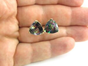 Yellow ネックレスイエローゴールドトパーズイヤリング14k Gold Mystic Topaz Mystic Shape 送料無料 Gold Trillion Yellow Earrings Hokushin