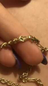 【送料無料】ネックレス　ｋゴールドブレスレット14ct 14k gold bracelet 585 gold｜hokushin