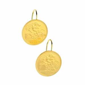 【送料無料】ネックレス　エリザベスハーフソブリンイヤリングqueen elizabeth ii 1982 half sovereign earrings 88g｜hokushin