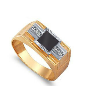 【送料無料】ネックレス　キュービックジルコンローズゴールドメンズリング58514 ct rose gold mens ring with cubic zircon｜hokushin