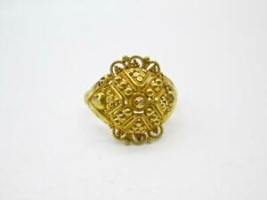 【送料無料】ネックレス　ビクトリアｋｔイエローゴールドリングサイズvictorian 22 kt yellow gold solid gold filigree ring size 7｜hokushin