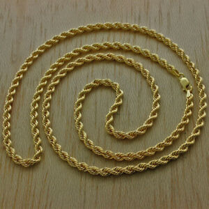 【送料無料】ネックレス　ゴールドイタリアロープチェーン￥uk hallmarked 9ct gold italian rope chain 30 95g 4mm rrp 370 i13_30｜hokushin