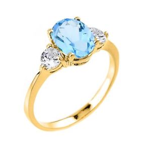【送料無料】ネックレス　14ctトパーズ14ct gold blue topaz gemstone ring｜hokushin