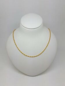 【送料無料】ネックレス　ゴールドロープチェーンドルmiran 081145 24ct gold rope chain 42cm 36g rrp749｜hokushin