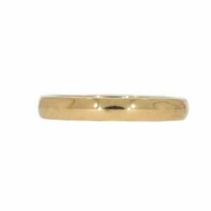 【送料無料】ネックレス　ゴールドgold 3mm wide plain wedding ring｜hokushin