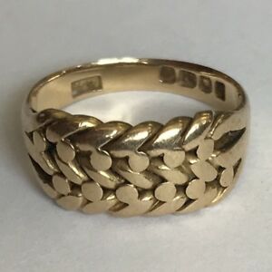 【送料無料】ネックレス アンティークビクトリアソリッドイエローゴールドリングサイズantique victorian solid 18ct yellow gold two row keepers ring size m12 56g