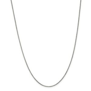 【送料無料】ネックレス　ｋホワイトゴールドｍｍボックスチェーンサイズ14k white gold 1mm box chain size 30｜hokushin