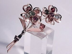 【送料無料】ネックレス ｋホワイトイエローゴールドマルチセットブローチstunning 18k white amp; yellow gold multi gemstone set floral brooch