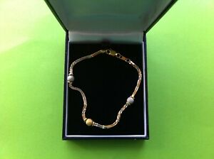 【送料無料】ネックレス ゴールドブレスレットフリー91622ct sparkling attractive gold bracelet *boxed* free uk insured post