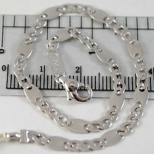 【送料無料】ネックレス ホワイトゴールドブレスレットニュージャージーwhite gold bracelet 750 18k, jersey oval and rolo alternate, 205 cm