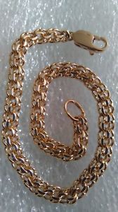 【送料無料】ネックレス ロシアローズゴールドブレスレットグラム585 or 14 ct russian rose gold bracelet 90 gr bismark the length176 cm|hokushin