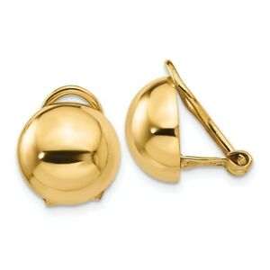 【送料無料】ネックレス イエローゴールドボタンスタッドイヤリング14k yellow gold button stud earrings 32gram