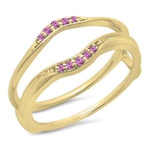 【送料無料】ネックレス 010ct 10 ctイェローゴールドピンクサファイア110ct010 ct 10 ct yellow gold pink   sapphire wedding guard ring 110 ct