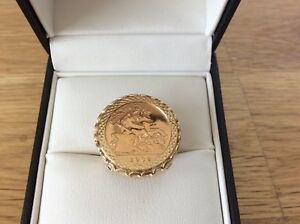【送料無料】ネックレス ゴールドハーフソブリンリングサイズ9ct gold half sovereign ring size m|hokushin