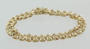 【送料無料】ネックレス　イエローゴールドリンクブレスレットhallmarked 9ct yellow gold carved link bracelet｜hokushin