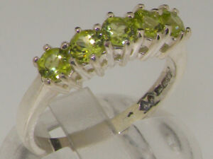 【送料無料】ネックレス　ホワイトゴールドペリドットリングサイズ14ct white gold natural peridot womens eternity ring sizes j to z｜hokushin