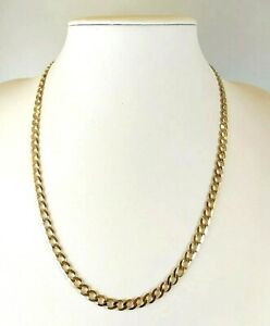 【送料無料】ネックレス　チェーンインチフル9ct solid gold curb chain 22 inch full british hallmark｜hokushin