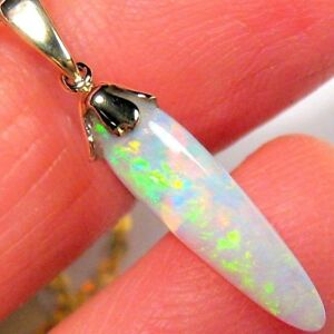 【送料無料】ネックレス kゴールドオーストラリアソリッドオパールペンダントジュエリー#32ct 14k gold natural gem quality australian solid opal pendant jewelry 171|hokushin