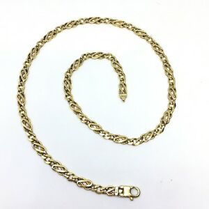 【貨物輸送無料】首飾り ゴールドフィガロチェーンインチ9コンピュータ断層撮影法 gold figaro  fancylink chain  175 inches  ref093
