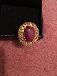 【貨物輸送無料】首飾り 22kイェローゴールドnミャンマーrubykundon stonesnhmarktested10gram22k solid yellow gold ringn burmese rubyamp;kundon stonesnhmarktested10g