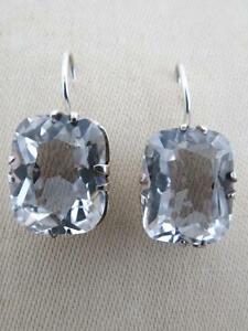 【貨物輸送無料】首飾り ビンテージイヤリングロシアドロップvintage silver quartz crystal drop earrings russian
