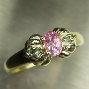 【貨物輸送無料】首飾り サクラ色サファイアｋｋｋゴールドプラチナnatural pink sapphire amp; alexandrites 9k 14k 18k gold platinum engagement ring