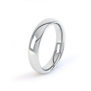 【貨物輸送無料】首飾り プラチナ厚地の外套大きさplatinum wedding ring light weight, 5粍, court shape, polished  sizes j  p