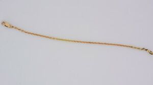 【貨物輸送無料】首飾り ゴールドブレスレットチェーントレース18コンピュータ断層撮影法 gold bracelet 25粍 trace chain 185 糎 46g hallmarked