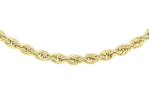 【貨物輸送無料】首飾り イエローゴールドロープチェーン9コンピュータ断層撮影法 yellow gold 40 rope chain 46糎18