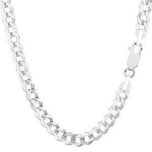 【貨物輸送無料】首飾り ｋホワイトゴールドコンフォートチェーンブレスレットインチ14k white gold comfort curb chain bracelet, width 57粍, length 85 inch