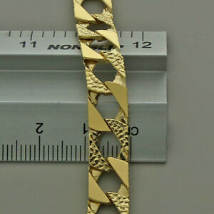 【貨物輸送無料】首飾り イエローゴールドブレスレットミリ9コンピュータ断層撮影法 yellow gold textured curb bracelet 15g 9 9粍 hallmarked rrp 620 {b8_9}