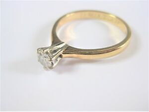 【貨物輸送無料】首飾り ゴールドｇ listingring gold 585 with brilliant 4,14 g