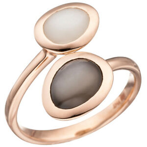 【貨物輸送無料】首飾り レディースリングローズゴールドゴールドリングリングladies ring two moonstones amp; 585 gold rose gold gold ring gemstone ring