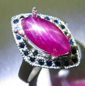 【貨物輸送無料】首飾り スタールビーサファイアシルバーゴールドプラチナnatural star ruby amp; sapphires 925 silver, gold, platinum engagement ring