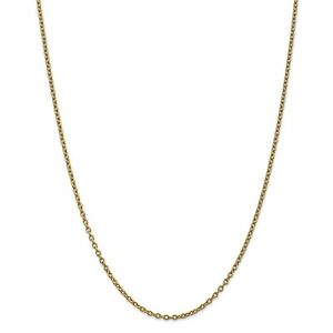 【送料無料】ネックレス 14k 24イェローゴールドmmケーブルリンクチェーンwロブスター163014k yellow gold 24mm polished solid cable link chain w lobster clasp 16  30