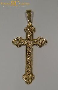 【貨物輸送無料】首飾り レディースソリッドクロスペンダントゴールドグラムladies solid engraved cross pendant インチ 9コンピュータ断層撮影法 gold 14 grams fully stamped  ep644